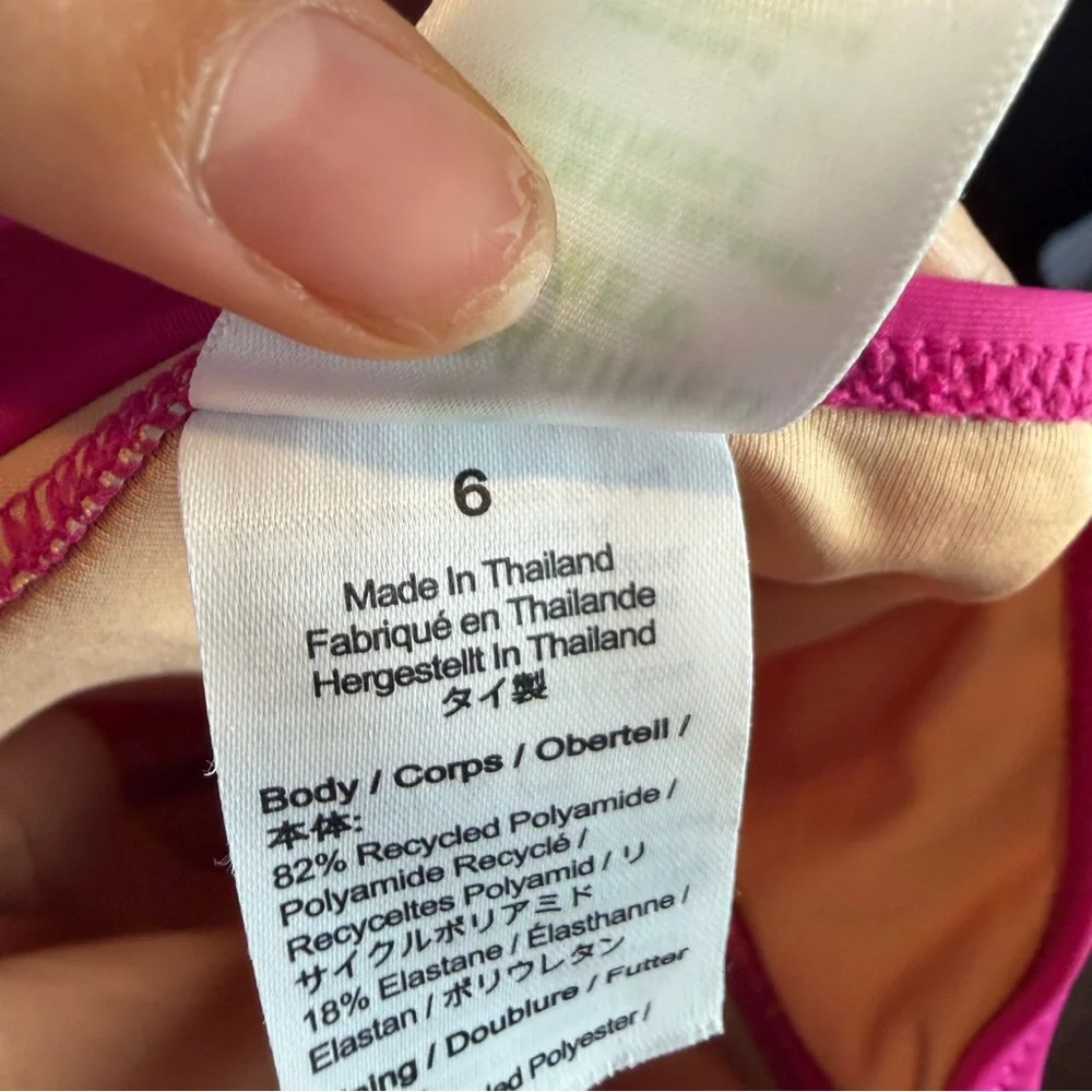 J. Crew One-Shoulder Ruched Hot Pink Swimsuit